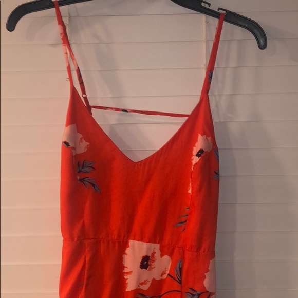 Urban Outfitters orange flowered long dress - Picture 4 of 4